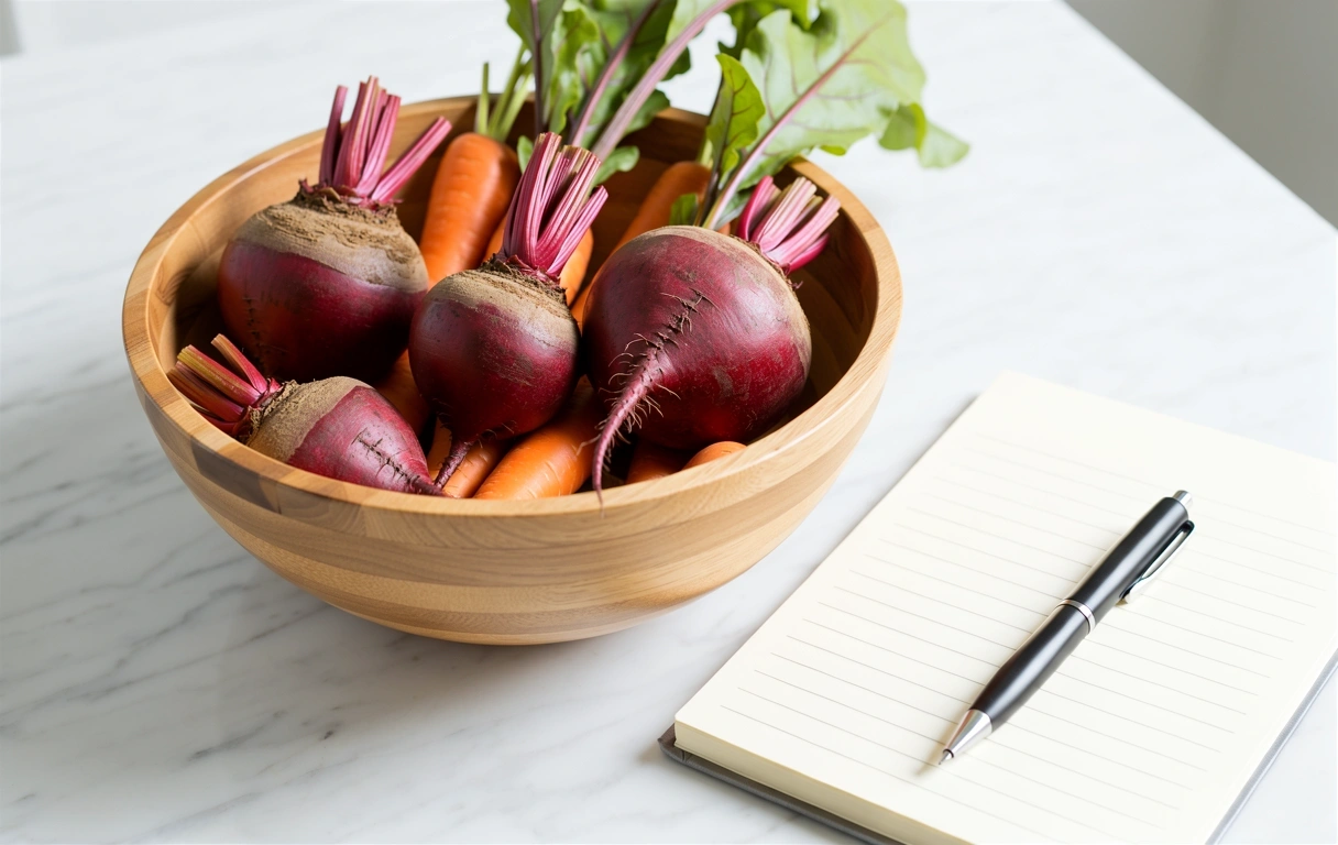 Fresh produce on a countertop